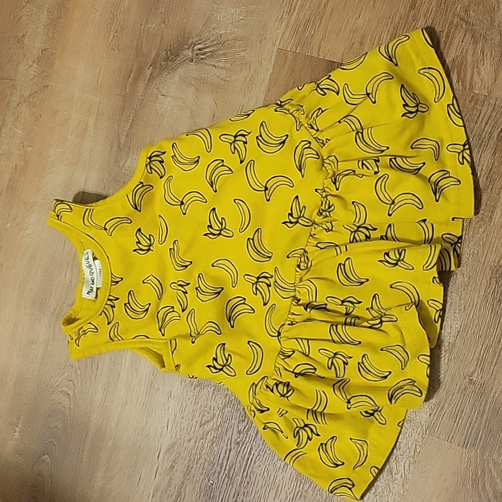 12 month asymmetrical bananas dress/tunic